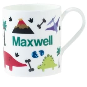 Personalised China Mug - Dinosaurs & Volcanoes image 1