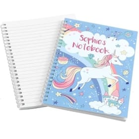 Rainbow Unicorn Personalised Notebook image 2