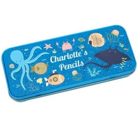 Personalised Pencil Tin - Ocean Life image 1