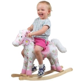 Floral Wooden Rocking Horse image 2