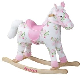 Floral Wooden Rocking Horse image 1