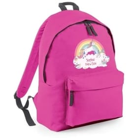 Rainbow Unicorn Personalised Backpack image 1