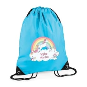 Rainbow Unicorn Personalised Swim Bag image 1