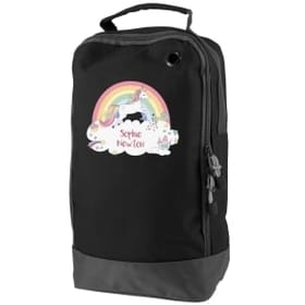 Rainbow Unicorn Personalised Shoe & Boot Bag image 1