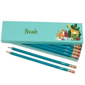 Box of 12 Named HB Pencils - Jungle image 2