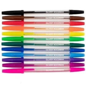 Personalised 12 Coloured Ballpoint Pens image