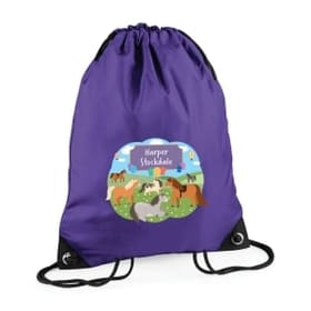 Ponies Personalised Swim Bag image 1