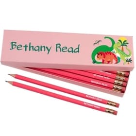 Box of 12 Named HB Pencils - Dinosaurs image 2