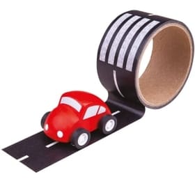 Roadway Tape & Wooden Car image 1