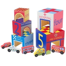 Emergency Services Wooden Stacking Cubes image 1