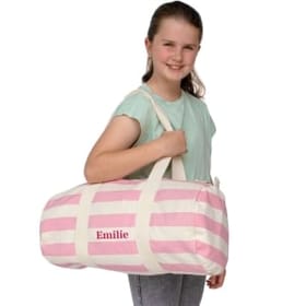 Personalised Striped Sleepover Bag image 1