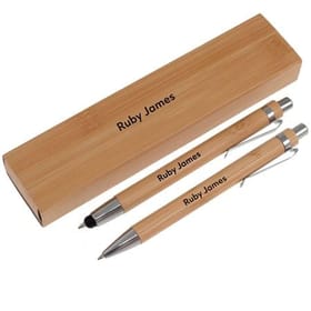Personalised Bamboo Pen & Pencil Set image