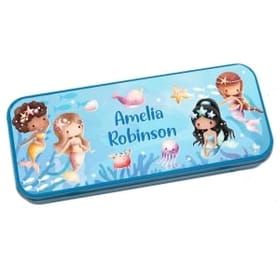 Personalised Pencil Tin - Mermaids image 1