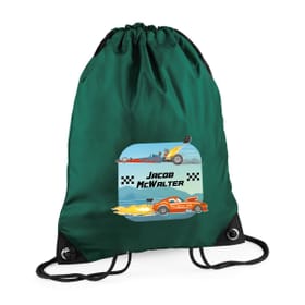 Crazy Cars Personalised Swim Bag image 1