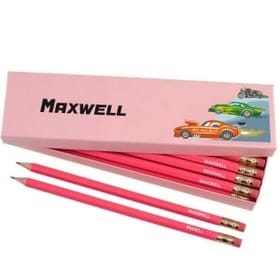 Box of 12 Named HB Pencils - Crazy Cars image 2