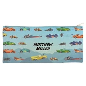 Personalised Canvas Pencil Case - Crazy Cars image 1