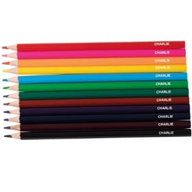 12 Personalised Colouring Pencils image 1