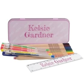 Named Pencil Tin Stationery Set image 2
