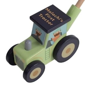 Tractor Push along with personalisation two lines
