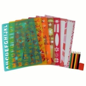 Big Box of Stencils - Red Contents