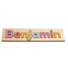 Wooden Name Puzzle 8-12 - Sorbet Colours