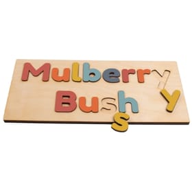 Wooden Name Puzzle - 2 Lines - Autumn Colours image 1