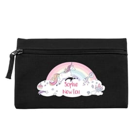 Rainbow Unicorn Personalised Pencil Case image 1