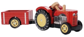 Red Wooden Tractor