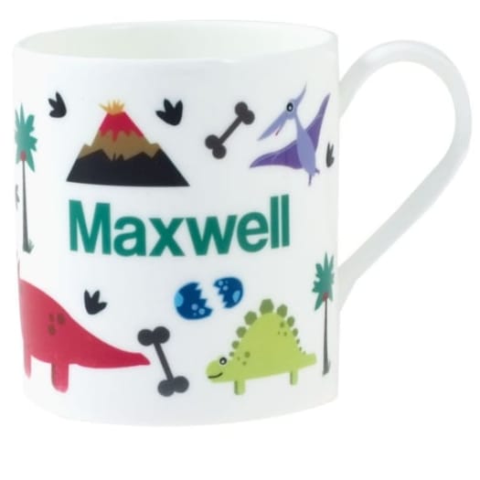 Personalised China Mug - Dinosaurs & Volcanoes