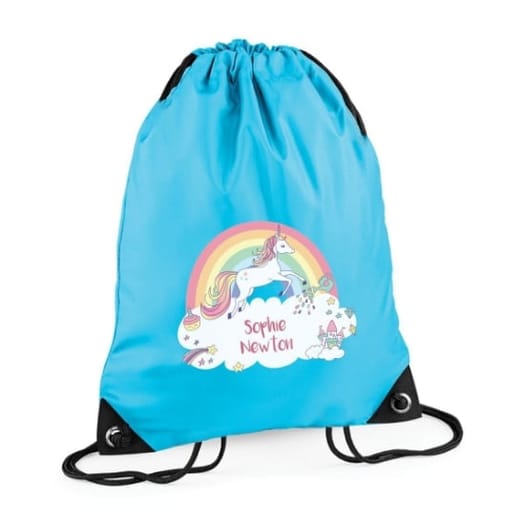 Rainbow Unicorn Personalised Swim Bag