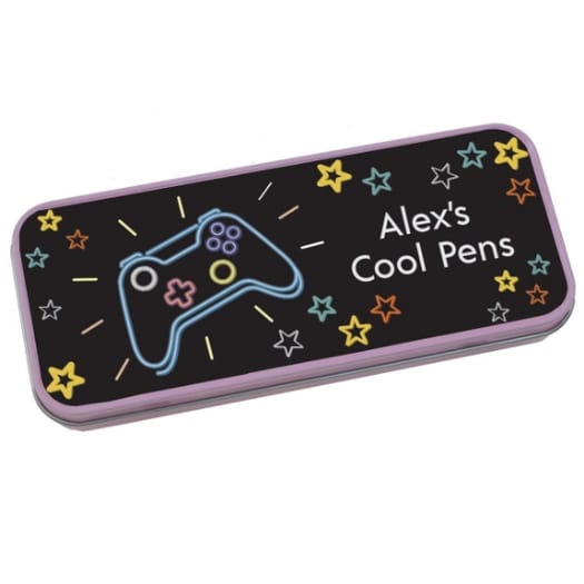 Personalised Pencil Tin - Gaming