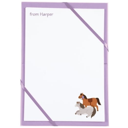 Named Notepaper - Ponies