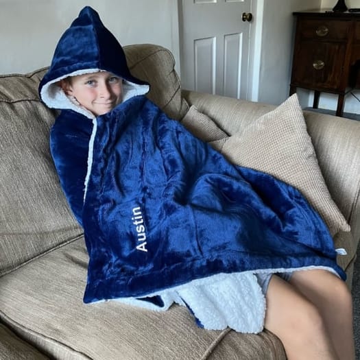 Personalised Hooded Sherpa Blanket
