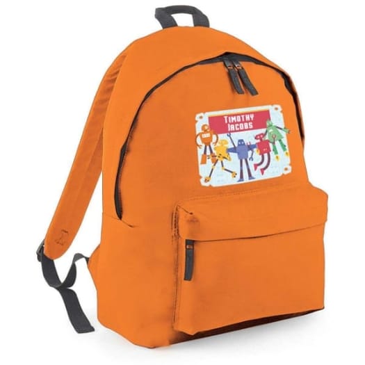 Robots Personalised Backpack