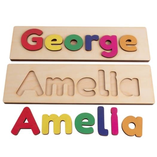 Wooden Name Puzzle 1-7 - Classic Colours