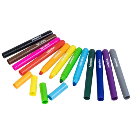 Named Faber-Castell Felt Tip Pens - Set of 12