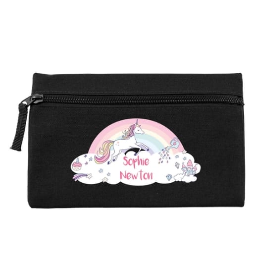 Rainbow Unicorn Personalised Pencil Case