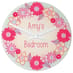 Flower Garland - Personalised Wall Clock image 1