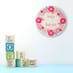 Flower Garland - Personalised Wall Clock image 2